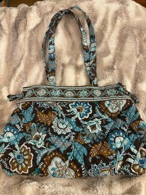 Vera Bradley Java Blue Quilted Floral Tote Bag- 💕20 years old!